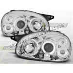 OPEL CORSA B 1993-00 PŘEDNÍ ČÍRÁ SVĚTLA ANGEL EYES CHROME – Hledejceny.cz