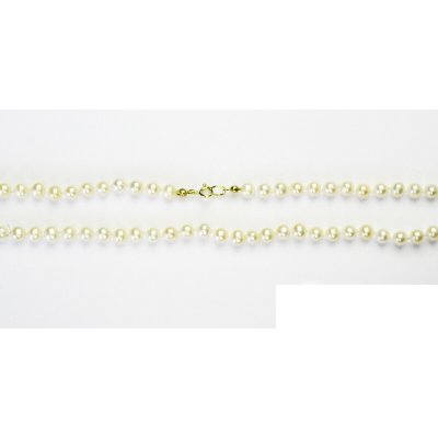 Čistín s.r.o z bílých přírodních říčních perel žluté zlato 12384 – Zboží Mobilmania