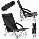 METEOR Beach Chair COAST Černá Lounger Skládací opalovací křeslo Camping Chair