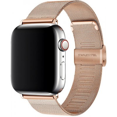 AW MILÁNSKÝ TAH SE ZAPÍNÁNÍM pro Apple Watch - Rose Gold Šířka uchycení řemínku: 38/40/41mm Rose Gold IR-AWMTH003