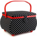 Prima-obchod Kazeta / košík na šití čalouněný, barva 4 černá – Zboží Mobilmania