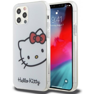 Hello Kitty IML Head Logo Zadní Kryt pro iPhone 12/12 Pro White HKHCP12MHCKHST