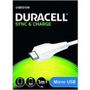 Duracell USB5013W micro USB, 1m, bílý