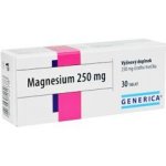 Generica Magnesium 250mg doplněk stravy pro podporu snížení míry únavy a vyčerpání 30 ks – Hledejceny.cz