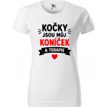 Bílé dámské tričko Kočky jsou můj koníček dárek pro chovatelku koček – Hledejceny.cz