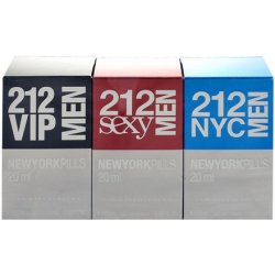 Carolina Herrera Gift 20 ml EDT 212 + 20 ml EDT 212 Vip + 20 ml EDT 212 Sexy 3x 20 ml dárková sada