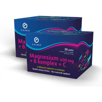 Galmed Magnesium 400 mg+B-komplex+Vit.C 2 x 30 sacku – Hledejceny.cz