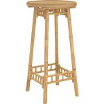 OMAXI 786722 Venkovní barový stůl kulatý Ø55x100 cm Bamboo – Hledejceny.cz