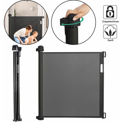 LZQ Door Guard Rollo výsuvný 0-150 cm černá barva – Zboží Mobilmania