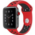 Bomba Sportovní silikonový řemínek pro Apple Watch Velikost ciferníku Apple watch: 38/40/41mm, Barva řemínku: Černá - červená SN10-38_41MM-BLACK_RED – Zboží Mobilmania