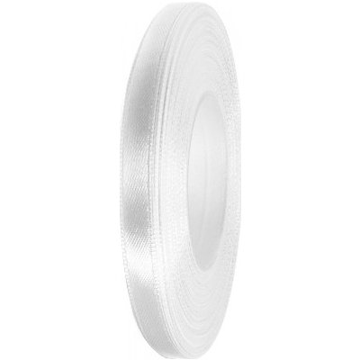 Saténová stuha 6mm 32m - bílá – Zboží Mobilmania