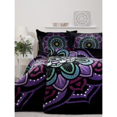 MKLuzkoviny.cz POVLEČENÍ MIKROPLYŠ Exclusive MANDALA FIALOVÁ 140x200 70x90 – Hledejceny.cz