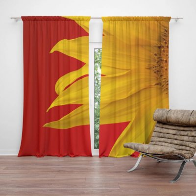 Sablio Závěs Slunečnice: 2ks 140x250cm – Hledejceny.cz