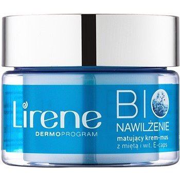 Lirene Bio Hydration hydratační krém s matujícím efektem pro smíšenou a mastnou pleť With Vitamin E Mint Extract and Flower Water 50 ml