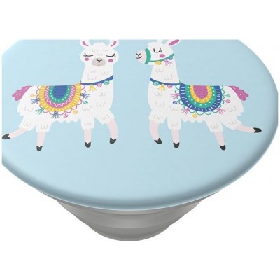 PopSockets PopTop Gen.2, Llamalliance in Blue, dvě lamy na modrém pozadí, výměnný vršek – Sleviste.cz