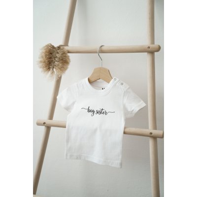 Černá na bílé Body Tričko big sister Tričko – Zboží Dáma