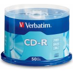 Verbatim CD-R 700MB 52x, AZO, spindle, 50ks (43351) – Zboží Živě