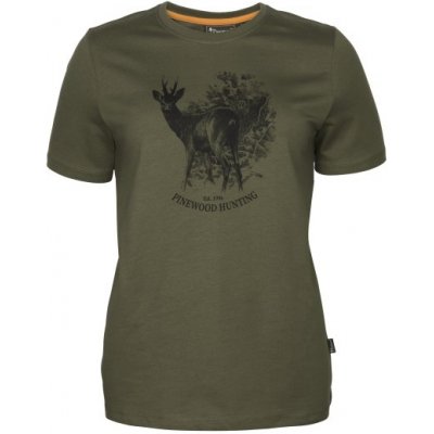 Tričko Pinewood Roe Deer 24 Ladies Olive – Zboží Mobilmania