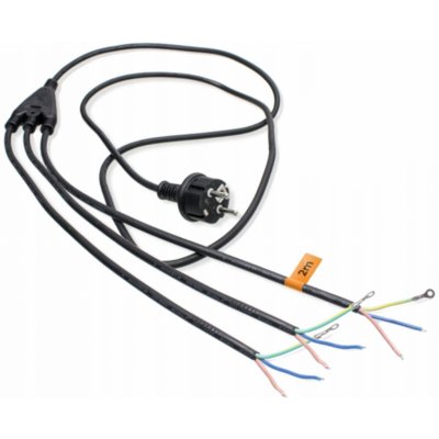 Berge Šňůra Zasilający 2m 3x0,75 Rozgałęźnik 1/3 z Uziemieniem – Zboží Mobilmania