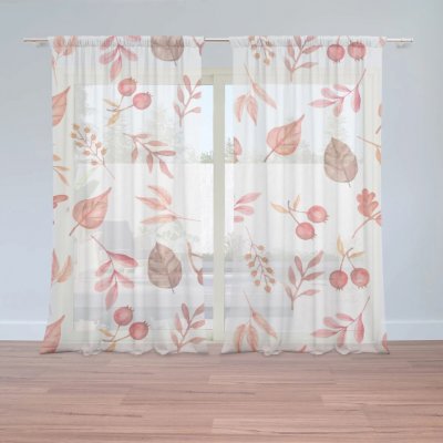 Sablio Záclony Podzimní harmonie: 2ks 150x250cm – Zboží Mobilmania