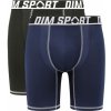 Boxerky, trenky, slipy Dim Sport Sada dvou pánských sportovních boxerek LONG Boxer 2x černé a tmavě modré