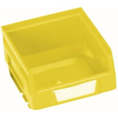 Manutan Plastový box 6,2 x 10,3 x 12 cm, žlutý