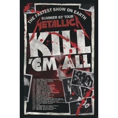 Metallica - Kill 'Em All 83 Tour 91,5 x 61 cm – Hledejceny.cz