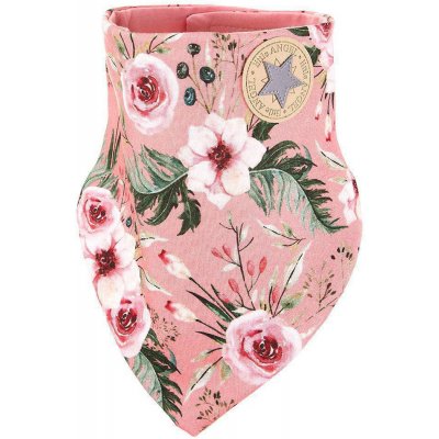 Little Angel šátek na krk podšitý Outlast růžová kytky/tm.růžová – Zbozi.Blesk.cz