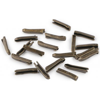 Spodní koncovka na opravu kovového dvoucestného zipu Varianta: 3 staromosaz, Balení: 10 sada – Zboží Mobilmania