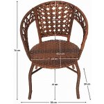 Kondela JARUB Zahradní ratanový set 1+2, hnědá – Zboží Dáma