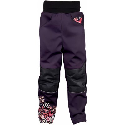 Softshellové kalhoty dětské zateplené SOVA fialová