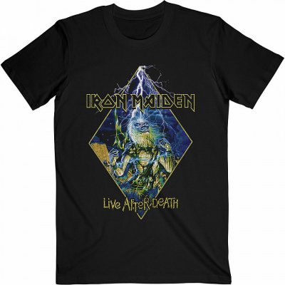 Iron Maiden tričko Live After Death Diamond black pánské – Zboží Mobilmania