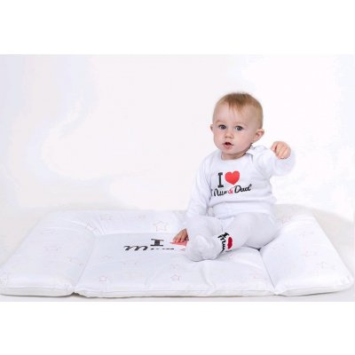 New Baby Kojenecké bavlněné ponožky I Love Mum and Dad bílé – Zboží Mobilmania