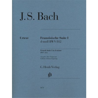 J.S. Bach: French Suite I in D Minor BWV 812 noty na klavír