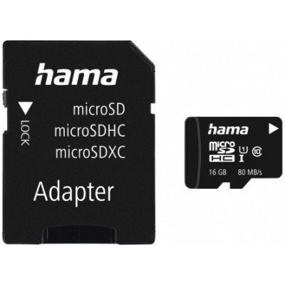 Hama microSDHC UHS-I 16 GB 00213113 – Zbozi.Blesk.cz