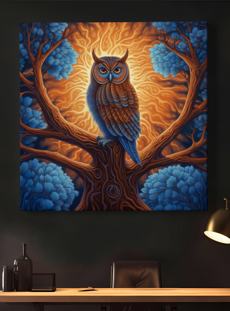 FeelHappy Obraz na plátně - Strom života s moudrou sovou Velikost obrazu:  40 x 40 cm od 992 Kč - Heureka.cz
