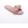 Dámské bačkory a domácí obuv Blancheporte ploché pantofle s jednobarevnou mašlí a otevřenou špičkou růžová