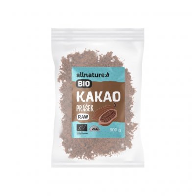 Allnature Kakaový prášek BIO RAW 500 g – Zboží Dáma