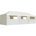 OMAXI 706649 Skládací nůžkový party stan s 8 bočními stěnami 870x291x315 cm krémový – Hledejceny.cz