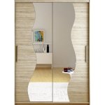 Kapol Miami S 120 cm s dvojitým zrcadlem a posuvnými dveřmi Dub Sonoma – Zboží Mobilmania