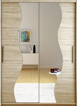 Kapol Miami S 120 cm s dvojitým zrcadlem a posuvnými dveřmi Dub Sonoma