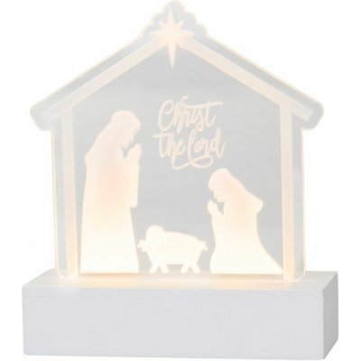 MagicHome Dekorace Narození Ježíše, 10xLED teplá bílá, IP20, 2xAA, 15x5,8x17,5 cm – Hledejceny.cz