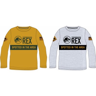 Jurský svět licence chlapecké tričko Jurský svět 5202089 šedý melír šedá – Zboží Dáma