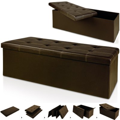FurniGO - Úložný box hnědý - 114 x 40 x 40 cm – Zboží Dáma