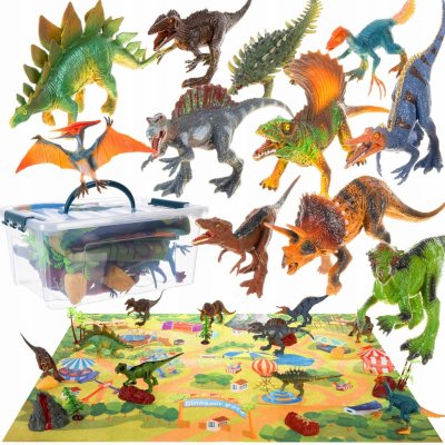 Kruzzel 22397 Dinosauří svět v kufříku a podložka – Zboží Mobilmania