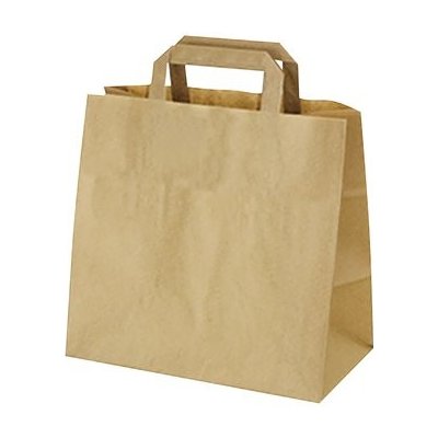 Papírové tašky hnědě o rozměru 32x16 x 27 cm, 100030321 – Zboží Mobilmania