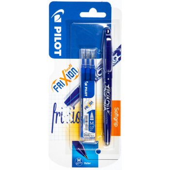 Pilot 88712 FriXion Ball roller 0,7 modrý + 3 ks modrá náplň 0,7 4 ks