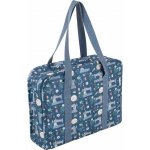 Kufřík na šití, pletení a háčkování přes rameno - Modré květy – Hledejceny.cz