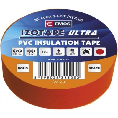 EMOS F61513 Izolační páska PVC 15 mm x 10 m 10 ks červená – Zboží Mobilmania