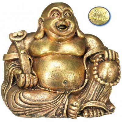 Nobby Zlatý Buddha 13,5x11x12 cm – Zboží Mobilmania